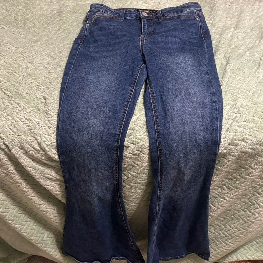 Indigo Rein Dark Blue Flare Jeans